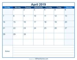 Blank Printable April Calendar 2019 Calendar Template 2020 Calendar Template July Calendar
