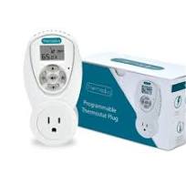 Programmable Plug Thermostat Outlet for Space Heaters and A/Cs, 120v/ 110v  15 amps, Heavy Duty
