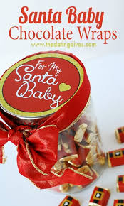 I have a super fun and free way to spruce up the mini candy bars you can gr. Santa Baby Chocolate Wraps