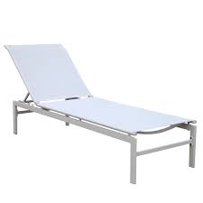 Bain De Soleil En Metal Et Textilene Blanc L 191 Cm Solar