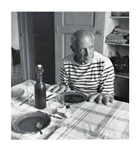 Zeichnungen by pablo picasso, 1973, m. Doisneau Les Pains De Picasso Kunstdruck Leinwandbild Gerahmtes Bild