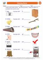 Grade 2 rhyming words worksheets. Rhyming Words 2nd Grade Ela Worksheets And Answer Key Study Guide