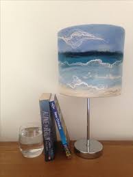 Seascape Lampshade By The Weefelt Art Company Wet Felting Painting Lamp Shades Felt Art