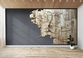 The Lord Of The Rings Wooden Map Wall Decor Middle Earth The Hobbit Wood Map Lotr Map Present Customized Engraving Wooden Map Map Wall Decor Pillow Pattern