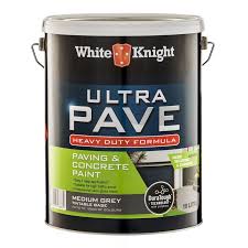White Knight Ultra Pave 10l Medium Grey Heavy Duty Paving Paint Paving Painted Concrete Floors Durable Paint