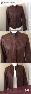 Bernardo Brown Vegan Leather Jacket Euc Vegan Leather Jacket Brown Vegan Leather Jacket Leather Jacket