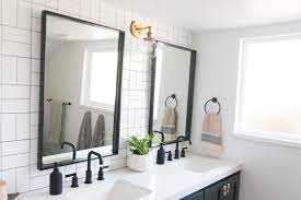 The black fixtures as can be seen in the faucets and. Boys Bathroom Remodel Howe We Live