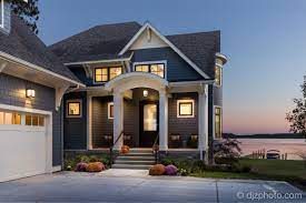 Lakefront Twilight Coastal Interiors House Design House Designs Exterior