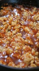 Can be served with ice cream or whipped cream. Salted Caramel Apple Crumble From Lauren S Latest This Dessert Is Amazing Laurenslatest Dessert Apple Crumble Recipe Crumble Recipe Caramel Apple Crumble