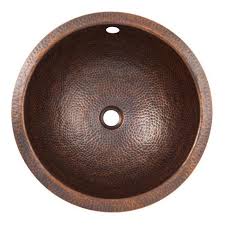 solid hand hammered copper medium round