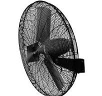 Comfort Zone 30 in. Black High-Velocity Oscillating Wall Fan ...