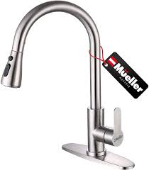 They are valves that control the release of liquids in your kitchen. Mueller Austria Mueller Single Handle Stainless Steel Kitchen Sink Faucet High Arc Single Lever Pull Out Sprayer Head Stream Flow Powerful