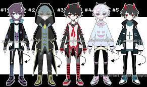 Shop unique anime face masks designed and sold by independent artists. Demon Adoptable Batch Open Set Price By As Adoptables On Deviantart Drawing Anime Clothes Anime Outfits Art Clothes