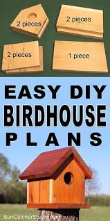 Building a simple birdhouse is a straight forward process, if you use the right plans, materials, tools and techniques. Birdhouse Plans Easy One Board Diy Project Patterns Monograms Stencils Diy Projects