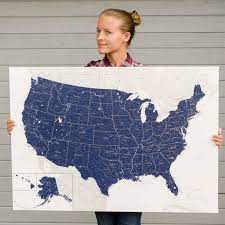 Additional information on reducing exposure to extremely high levels of particle pollution is available here. Usa Pinnwand Karte Marineblau Detailliert Tripmapworld De