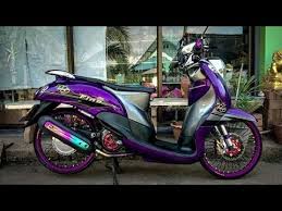 Vario 125 babylook modifikasi vario 125 babylookstyle free. Modifikasi Motor Yamaha Fino Simple Elegant Youtube