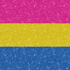 Bandera de l'orgull pansexual (ca). Glitter Pansexual Pride Flag Live Loud Graphics