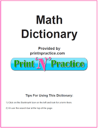Math Dictionary For Kids Printable Or Digital Math Definitions