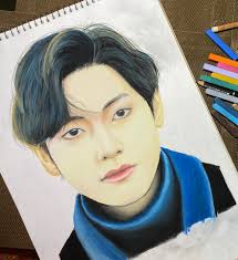 Read kim taehyung drawing from the story take a closer look by nerdyjaz (jasmine) with 20 reads. Bts V Kim Taehyung Drawing By Me Drawing