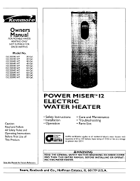 It shows the parts of the circuit as simplified forms, as well as the power and also signal connections in between the tools. Kenmore 153 320392 Ht Water Heater User Manual Manualzz