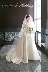 結婚式で着たオルガンザのウェディングドレス comomo s wedding note ウェディングドレス エレガント ウェディングドレス ウェディングドレス クラシカル