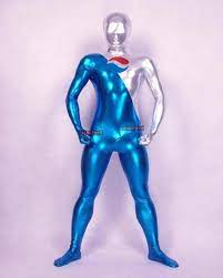 Halloween Blue and Silver Pepsi Shiny Metallic Pepsiman Zentai Costume  Cosplay | eBay