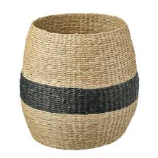Tjillevips Korb Seegras Schwarz Ikea Deutschland In 2020 Wicker Baskets Storage Ikea Sea Grass