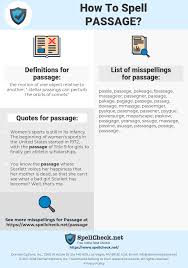 How To Spell Passage And How To Misspell It Too Spellcheck Net