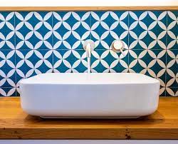 A Splashback Behind Bathroom Sink