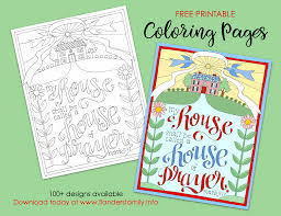 Children practice letter formation by writing each word below the picture. House Of Prayer Coloring Page Flanders Family Homelife