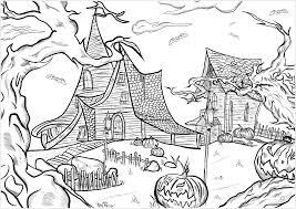 Dining guide to disneyland resort reopening may 10 2021. Two Haunted Houses Halloween Adult Coloring Pages