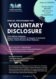 The special voluntary disclosure programme (svdp) which ran from 1 october 2016 to june 2017 consisted of an exchange control leg and a tax leg. Seminar Briefing On Special Programme For Voluntary Disclosure Fiabci Malaysian Chapter