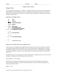 Pedigree Chart Activity Tracy Unified School District