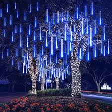 Eeieer 192 Mini Led Eiszapfen Lichterkette Sternschnuppe Licht Fur Aussen Balkon Garten Weihnachten Led Weihnachtsbeleuchtung Schnee Licht Weihnachtsbeleuchtung