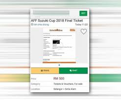 The 2018 aff championship was the 12th edition of the aff championship, the football championship of nations affiliated to the asean football federation (aff). Ulat Tiket Jual Rm500 Sekeping