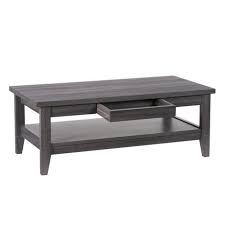 This coffee table with drawers has 4 drawers and a shelf and measures 42 x 42. Corliving Hollywood Dark Grey Coffee Table With Drawers Walmart Canada