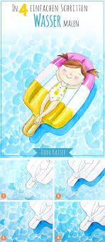 Swimming Pool Malen Lernen Ich Zeige Dir Wie Du In 4 Einfachen Schritten Mit Deinen Aquarellfarben Wasser Malen Kannst Sc Wasser Malen Malen Lernen Malen