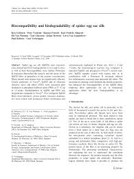 Sustainability is a real passion, says mr gheysens, who adds that research and development are also high priorities. Pdf Biocompatibility And Biodegradability Of Spider Egg Sac Silk