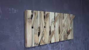 Wood Coat Rack Wall Mount 18 Hooks Walnut Coat Rack Wall Wood Coat Rack Wall Wall Mounted Coat Rack