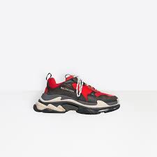 Triple S Trainers Red Black For Men Balenciaga