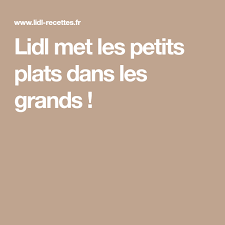 Lidl Met Les Petits Plats Dans Les Grands Recette Idee Recette Recette Monsieur Cuisine Plus