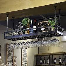 Image Result For Ceiling Hanging Wine Glass And Bottle Holder Bar Suspenso Teto Bar