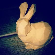 Eugenio Murgo On Instagram Low Poly Stanford Bunny Printed With Wood Filament Lowpoly Wood 3dprinting Filament Pla Materia Bunny Print Prints Low Poly