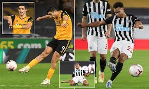 Wolves are still without willy. Wolves 1 1 Newcastle Jacob Murphy S Late Free Kick Earns Visitors A Point After Raul Jimenez Goal Daily Mail Online