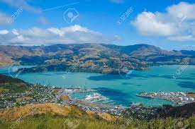 Lyttelton is a port town on the north shore of lyttelton harbour, at the northwestern end of banks peninsula and close to christchurch, on t. Beautiful View Of Lyttelton Port And Harbour From The Christchurch Stock Photo Picture And Royalty Free Image Image 94606402