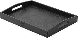 Check out our round leather coffee table selection for the very best in unique or custom, handmade pieces from our chairs & ottomans shops. Buy Serving Tray With Handles Ottoman Decorative Platters For Coffee Tables Breakfast In Bed Tray For Bar Catering Party Kitchen Artificial Leather Embossed Black 16 11 8 In Online In Turkey B08gh913zn