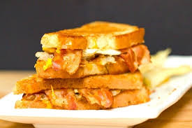 bacon egg hash brown grilled cheese