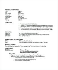 financial management finance manager resume