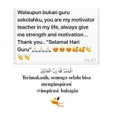 20 kata kata baper ini sukses buat perasaan terhanyut bikin. Pin Oleh Heri Purnomo Di Ungkapan Selamat Hari Guru Motivasi Kata Kata Bijak