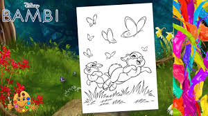 Thumper coloring pages are a fun way for kids of all ages to develop creativity, focus, motor skills and color recognition. Coloring Bambi Thumper Miss Bunny Coloring Pages Coloring Book Youtube